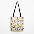 Sunflower Floral Highland Cow Tote Bag Gallery Image 2