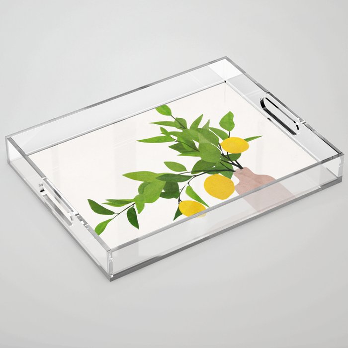 Lemon Branches III Acrylic Tray Gallery Image 1