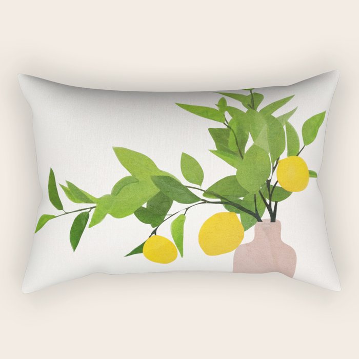 Lemon Branches III Rectangular Pillow Gallery Image 1