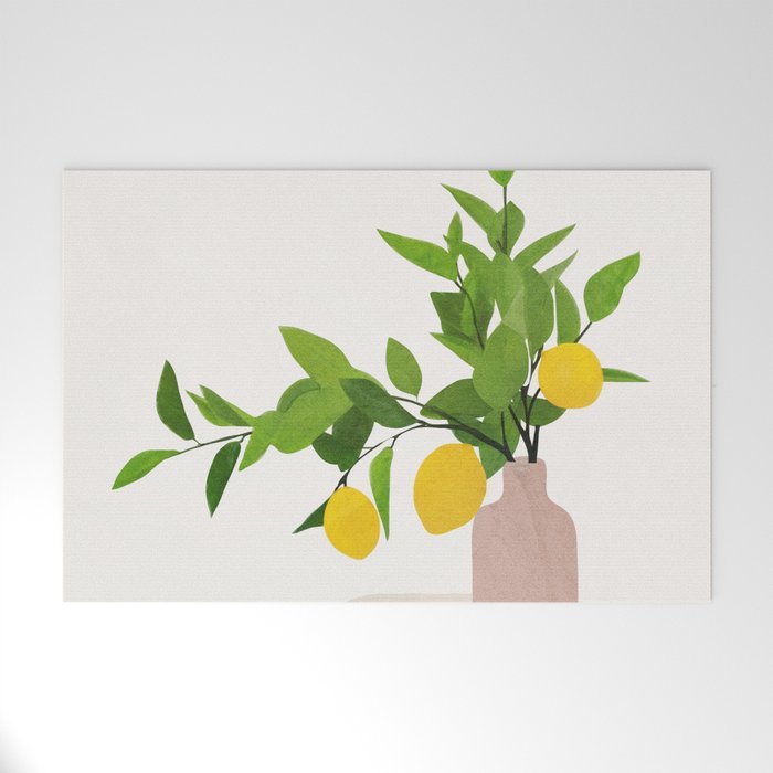 Lemon Branches III Welcome Mat Gallery Image 1
