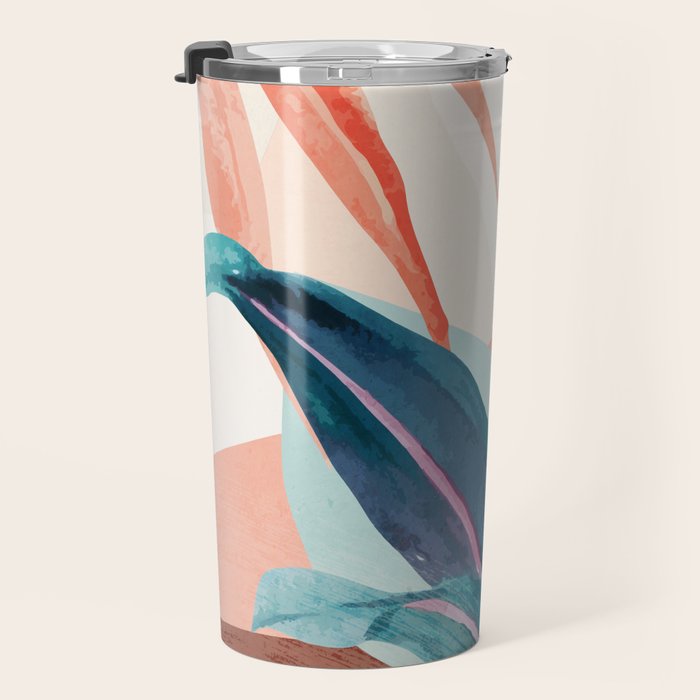 Abstract Art Tropical Leaves 15 Travel Mug Gallery Image 3