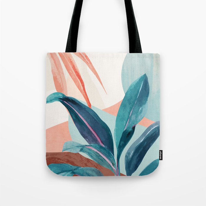 Abstract Art Tropical Leaves 15 Tote Bag Gallery Image 1