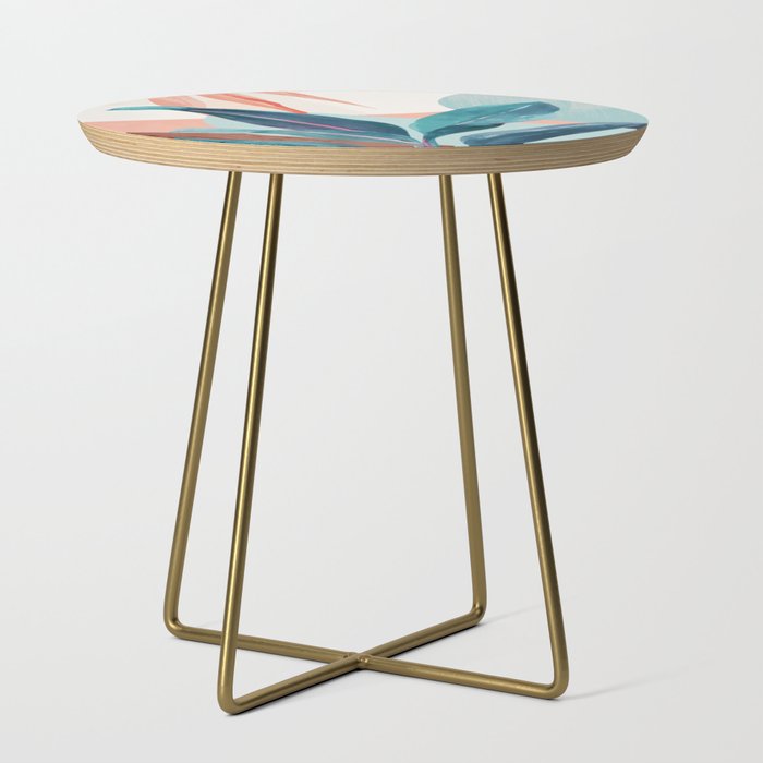 Abstract Art Tropical Leaves 15 Side Table Gallery Image 1