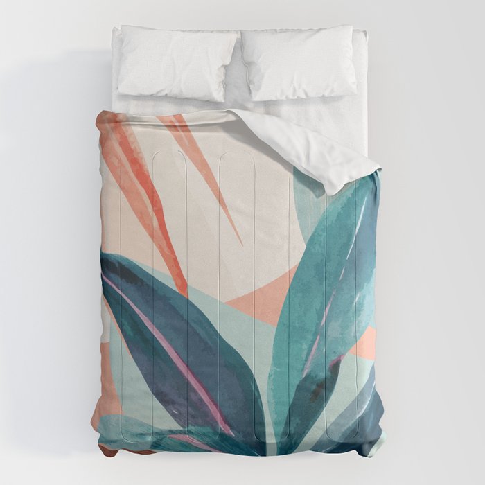 Abstract Art Tropical Leaves 15 Comforter Gallery Image 1