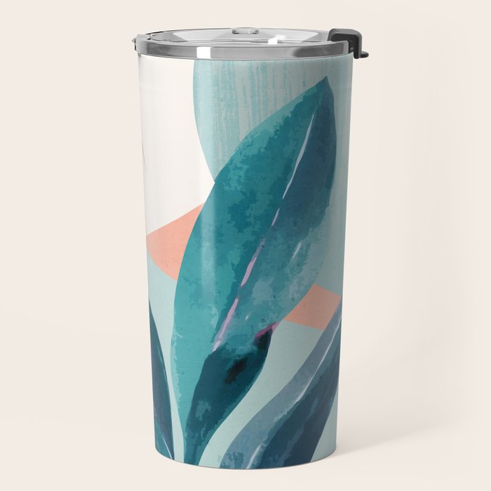 Abstract Art Tropical Leaves 15 Travel Mug Gallery Image 2