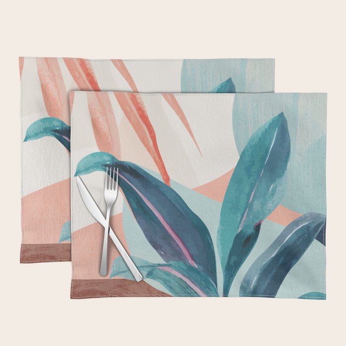 Abstract Art Tropical Leaves 15 Placemat Gallery Image 1