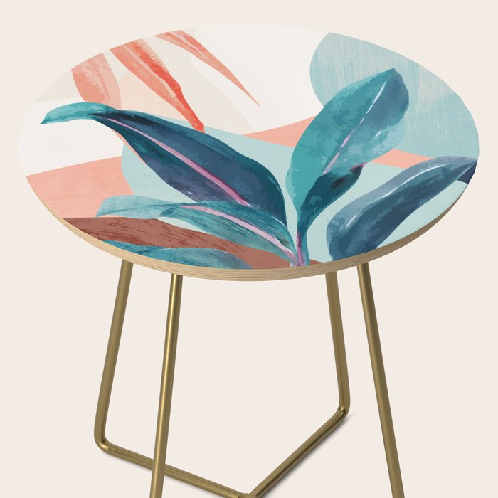 Abstract Art Tropical Leaves 15 Side Table Gallery Image 2