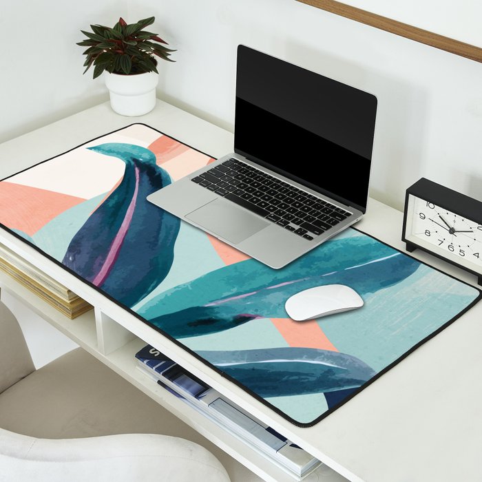 Abstract Art Tropical Leaves 15 Desk Mat Gallery Image 2