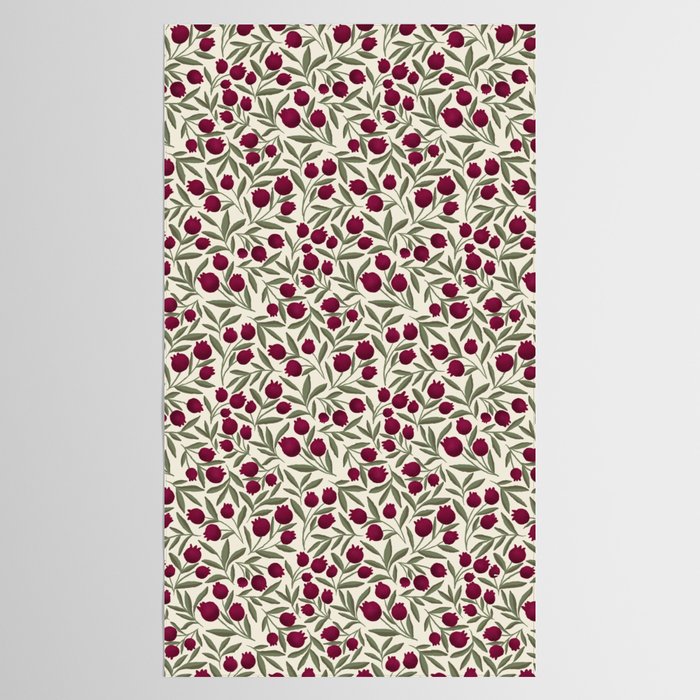 Modern Pomegranate for Rosh Hashanah Red and Green Tablecloth Gallery Image 2