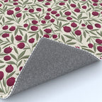 Modern Pomegranate for Rosh Hashanah Red and Green Rug Gallery Image 4