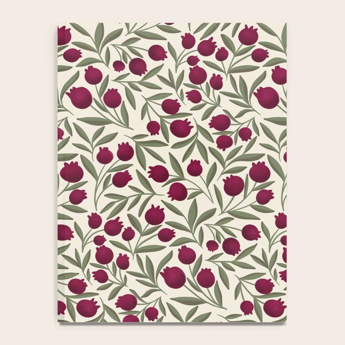 Modern Pomegranate for Rosh Hashanah Red and Green Notebook Gallery Image 4