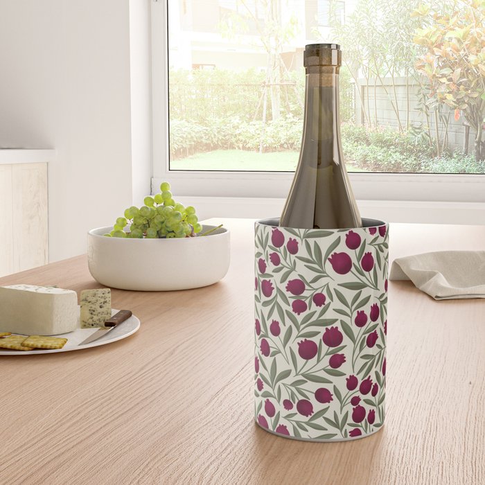 Modern Pomegranate for Rosh Hashanah Red and Green Wine Chiller Gallery Image 4