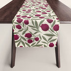 Modern Pomegranate for Rosh Hashanah Red and Green Table Runner Gallery Image 1
