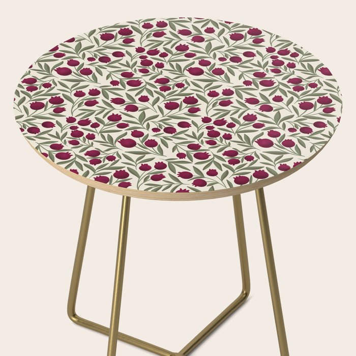 Modern Pomegranate for Rosh Hashanah Red and Green Side Table Gallery Image 2