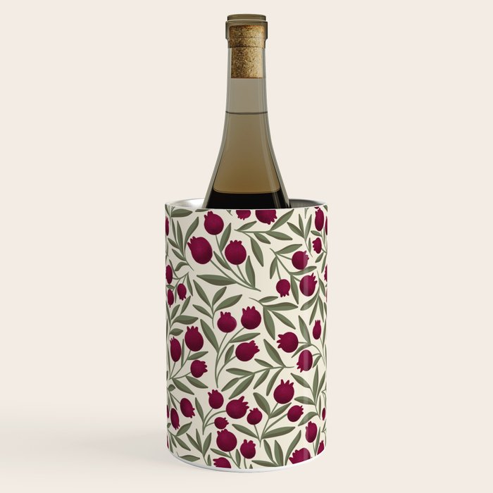 Modern Pomegranate for Rosh Hashanah Red and Green Wine Chiller Gallery Image 2