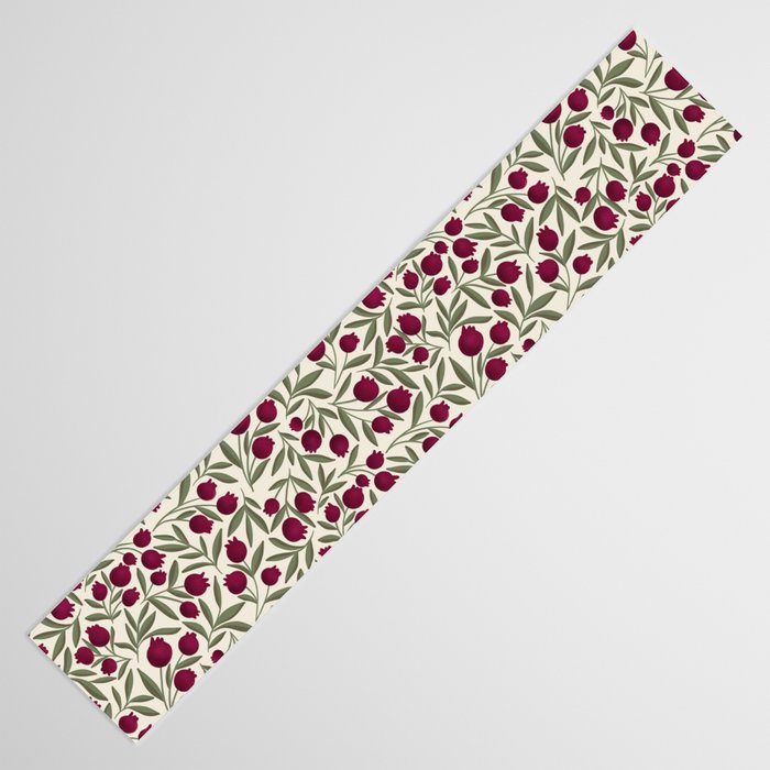 Modern Pomegranate for Rosh Hashanah Red and Green Table Runner Gallery Image 3