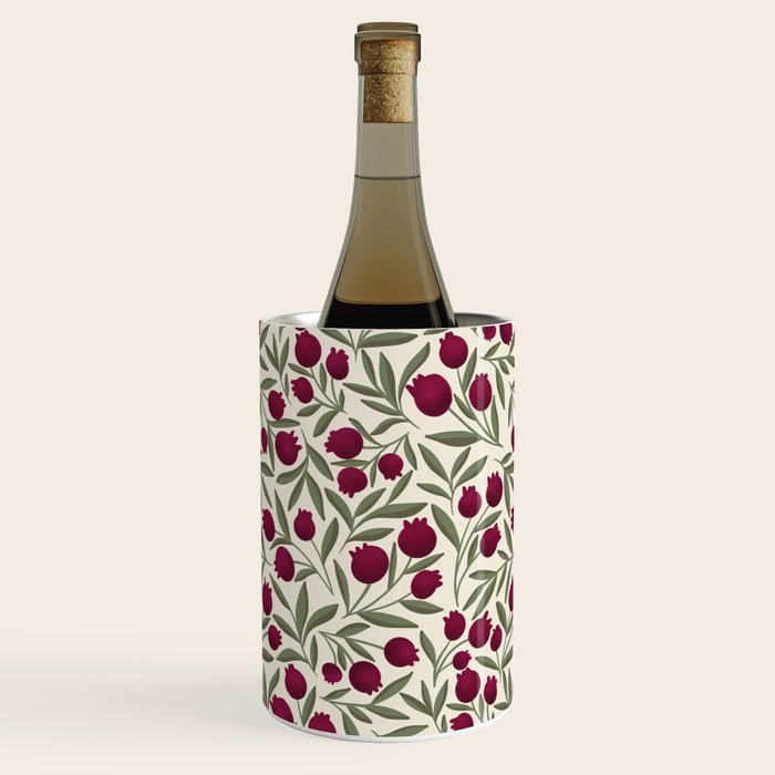 Modern Pomegranate for Rosh Hashanah Red and Green Wine Chiller Gallery Image 1