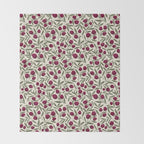 Modern Pomegranate for Rosh Hashanah Red and Green Throw Blanket Gallery Image 2