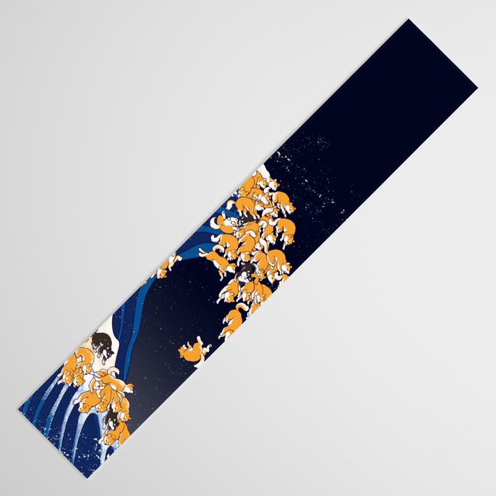 Shiba Inu The Great Wave in Night Table Runner Gallery Image 3