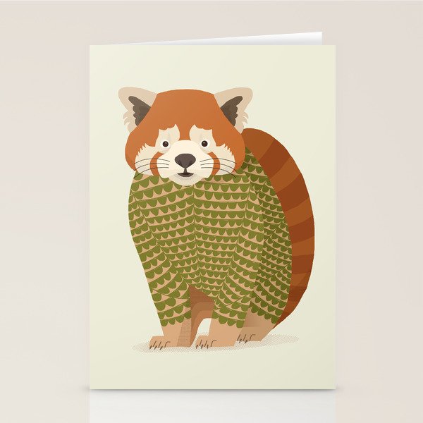 Whimsical Red Panda Stationery Card Gallery Image 2