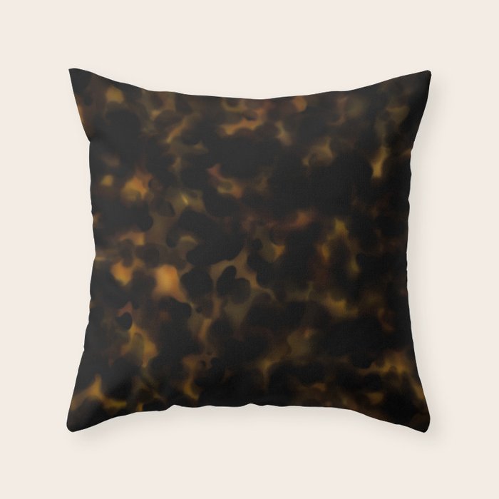 Dark Tortoiseshell  Throw Pillow Gallery Image 6