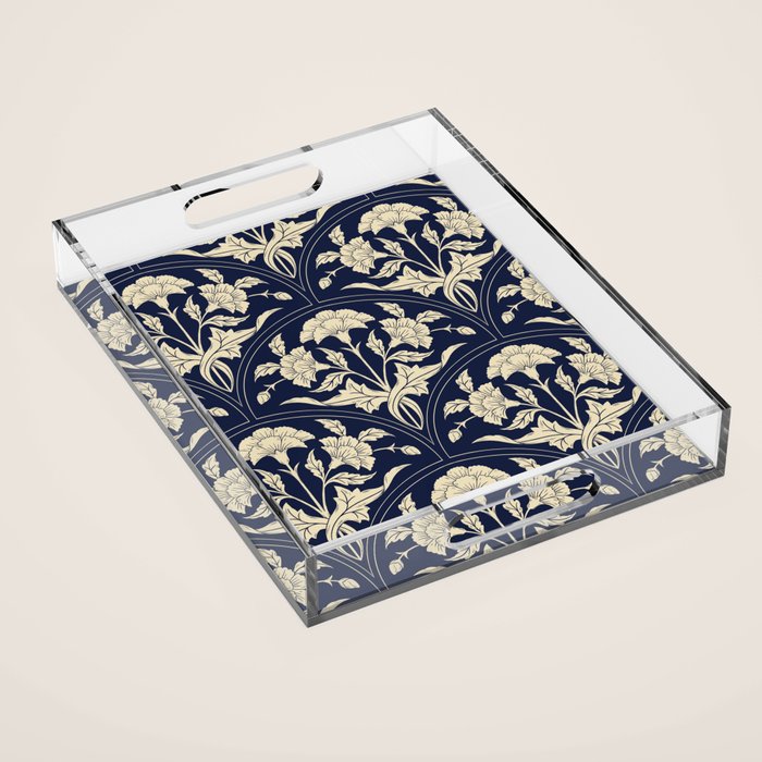 Victorian Botanicals Cornflower In Navy Blue Acrylic Tray Gallery Image 1