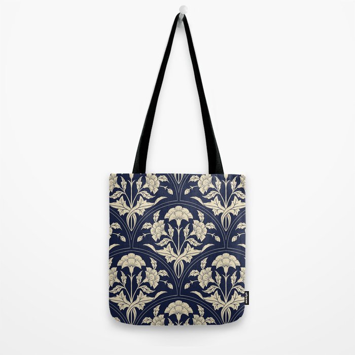 Victorian Botanicals Cornflower In Navy Blue Tote Bag Gallery Image 2
