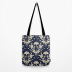 Victorian Botanicals Cornflower In Navy Blue Tote Bag Gallery Image 2