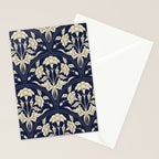 Victorian Botanicals Cornflower In Navy Blue Stationery Card Gallery Image 2