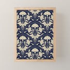 Victorian Botanicals Cornflower In Navy Blue Mini Art Print Gallery Image 1