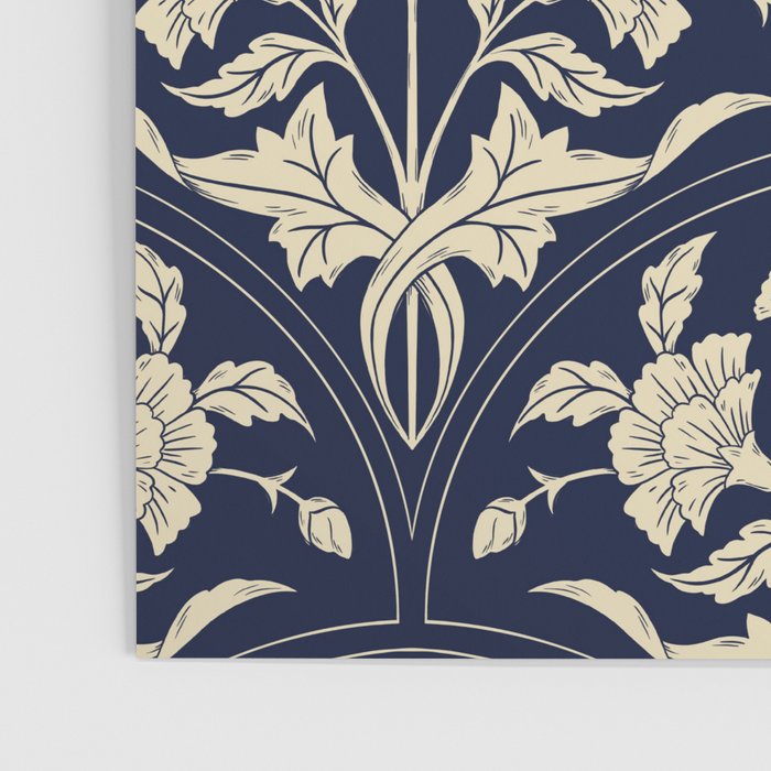 Victorian Botanicals Cornflower In Navy Blue Poster Gallery Image 3
