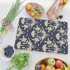 Victorian Botanicals Cornflower In Navy Blue Cutting Board Gallery Image 2