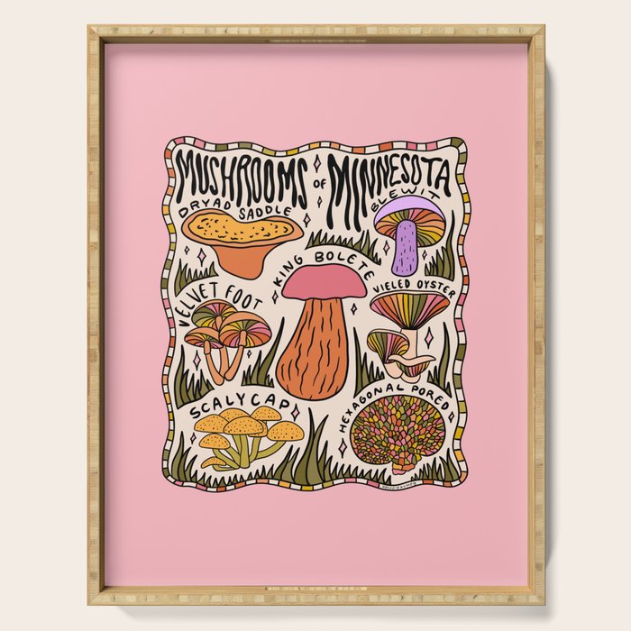 Mushrooms of Minnesota Serving Tray Gallery Image 1