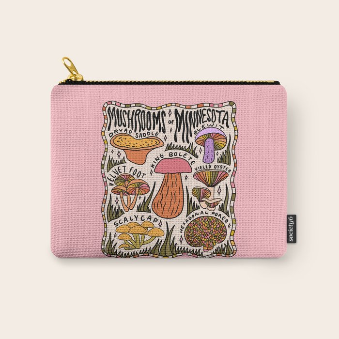 Mushrooms of Minnesota Carry All Pouch Gallery Image 1