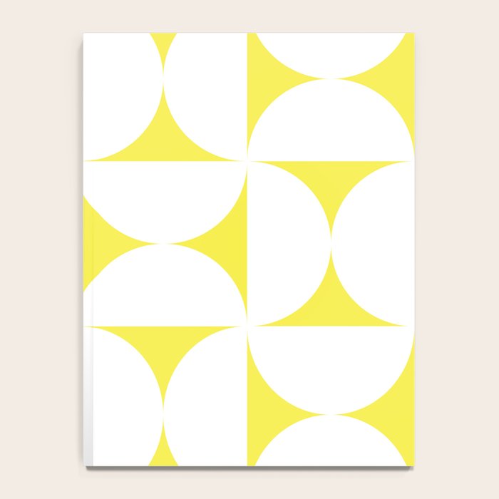 Bold Minimalism CLXXVIII White and Bright Yellow  Notebook Gallery Image 4