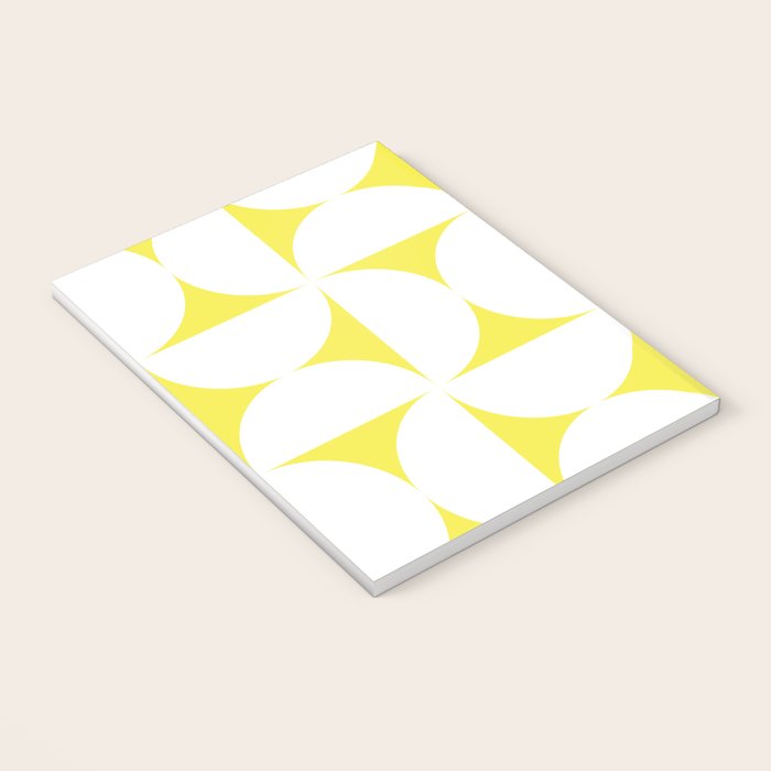 Bold Minimalism CLXXVIII White and Bright Yellow  Notebook Gallery Image 3