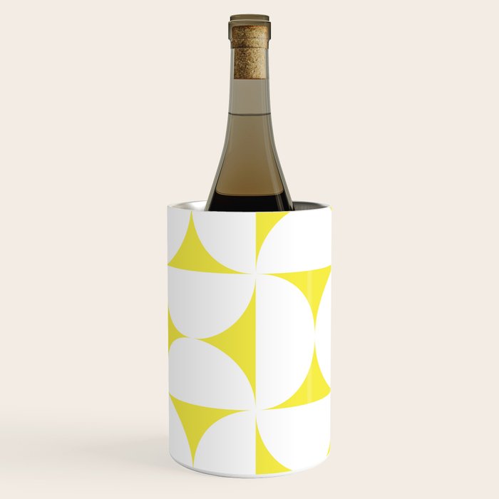 Bold Minimalism CLXXVIII White and Bright Yellow  Wine Chiller Gallery Image 2