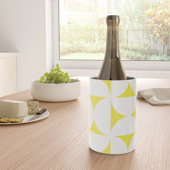 Bold Minimalism CLXXVIII White and Bright Yellow  Wine Chiller Gallery Image 4
