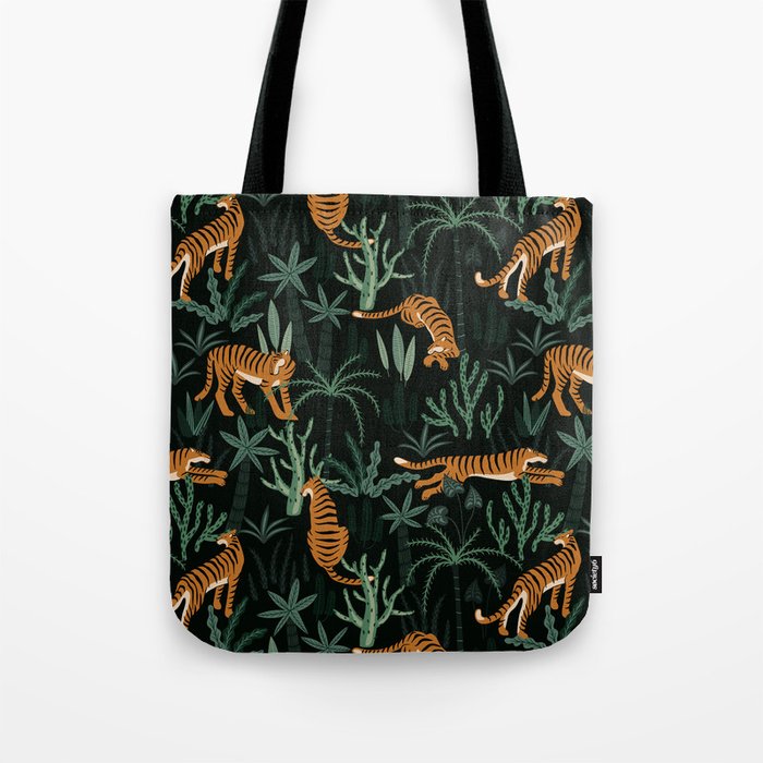 Evening Prowl, Tiger Prints Tote Bag Gallery Image 1