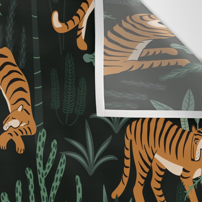 Evening Prowl, Tiger Prints Wall Tapestry Gallery Image 3