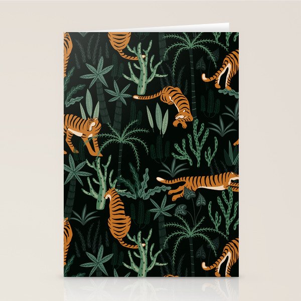 Evening Prowl, Tiger Prints Stationery Card Gallery Image 1