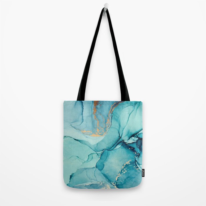 Abstract Turquoise Art Print By LandSartprints Tote Bag Gallery Image 2