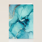 Abstract Turquoise Art Print By LandSartprints Stationery Card Gallery Image 2