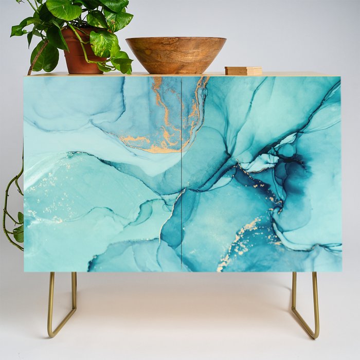 Abstract Turquoise Art Print By LandSartprints Credenza Gallery Image 1