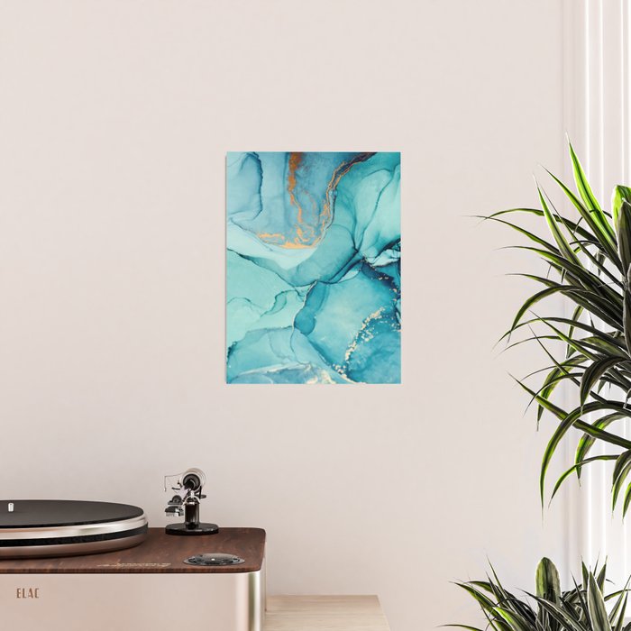 Abstract Turquoise Art Print By LandSartprints Poster Gallery Image 2