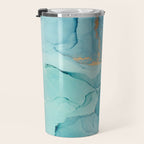 Abstract Turquoise Art Print By LandSartprints Travel Mug Gallery Image 3