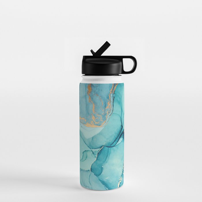 Abstract Turquoise Art Print By LandSartprints Water Bottle Gallery Image 1