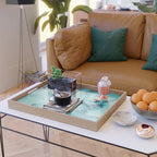 Abstract Turquoise Art Print By LandSartprints Serving Tray Gallery Image 2