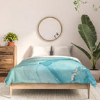 Abstract Turquoise Art Print By LandSartprints Comforter Gallery Image 3