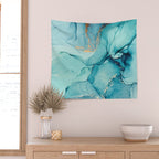Abstract Turquoise Art Print By LandSartprints Wall Tapestry Gallery Image 2